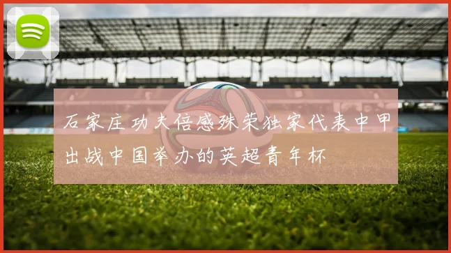 石家庄功夫倍感殊荣独家代表中甲出战中国举办的英超青年杯